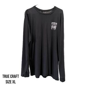 American Whiskey Land Of The Free Long Sleeve Black Shirt Men’s Size XL